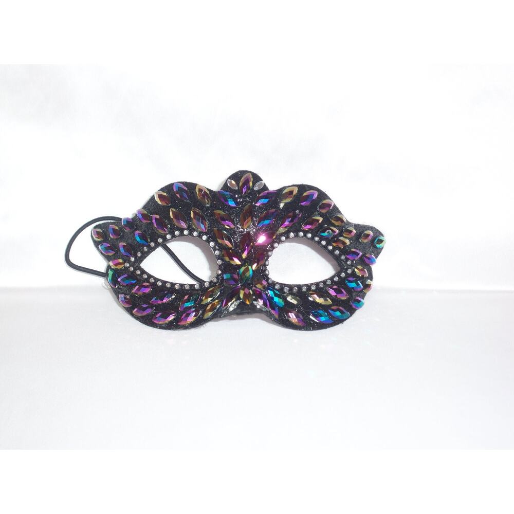 Black rhinestone bridal halloween masquerade ball costume ball  mardi gras mask